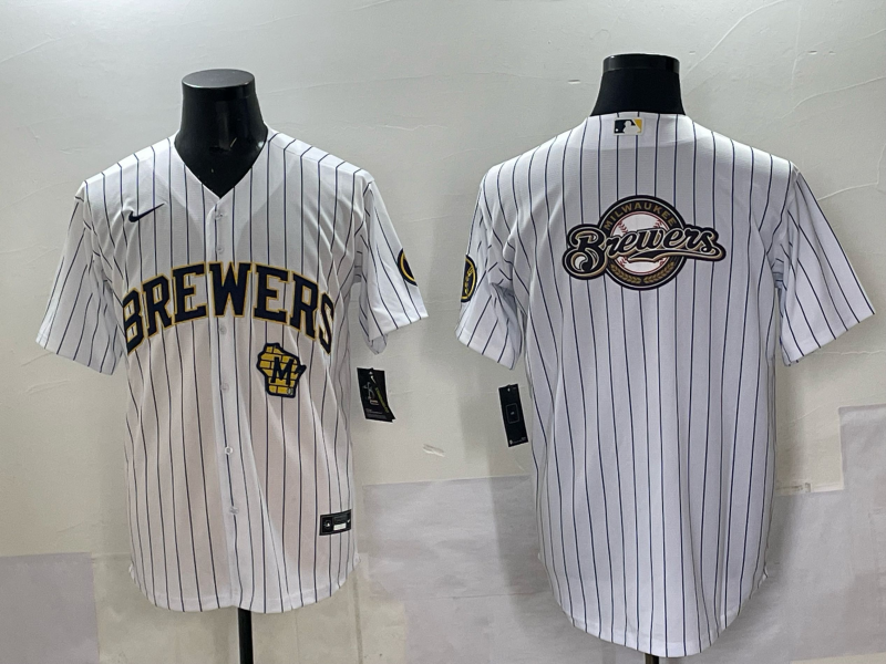 Men Milwaukee Brewers Blank white Nike MLB 2025 Jersey 0023